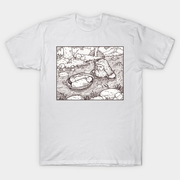 River god and the twins T-Shirt by ChristmasPress